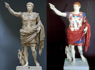 Illustration for article titled Ultraviolet light reveals how ancient Greek statues really looked